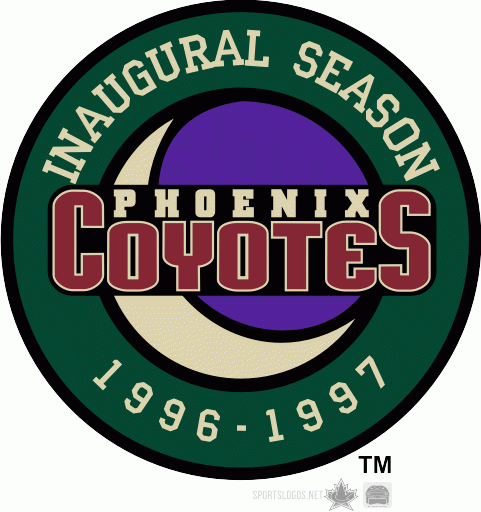 Arizona Coyotes 1996 97 Anniversary Logo 03 cricut iron on